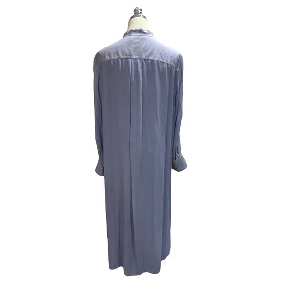 Chloe Designer ASYMMETRIC midi SHIRT DRESS IN LAVENDER BLUE Sz 38/US 6 - Picture 5 of 12